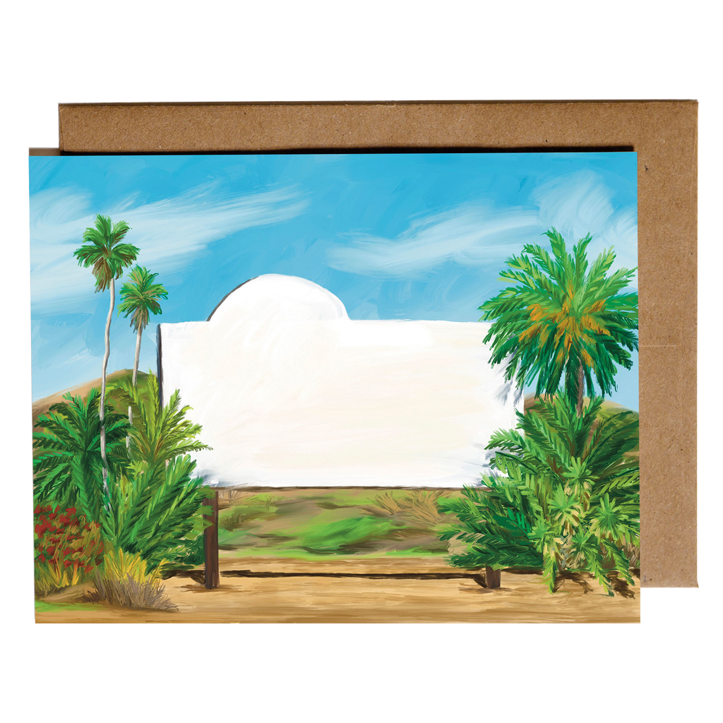 Calligraphy Card | Thank you Palm Trees Billboard